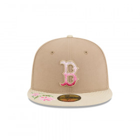Gorra 59Fifty MLB Boston Red Sox Hand Stitched Floral Beige