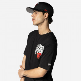 Polo T-Shirt NBA  Chicago Bulls Nba Newspaper Black