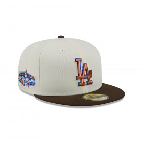 Gorra 59Fifty MLB Los Angeles Dodgers Chrome Walnut Crema