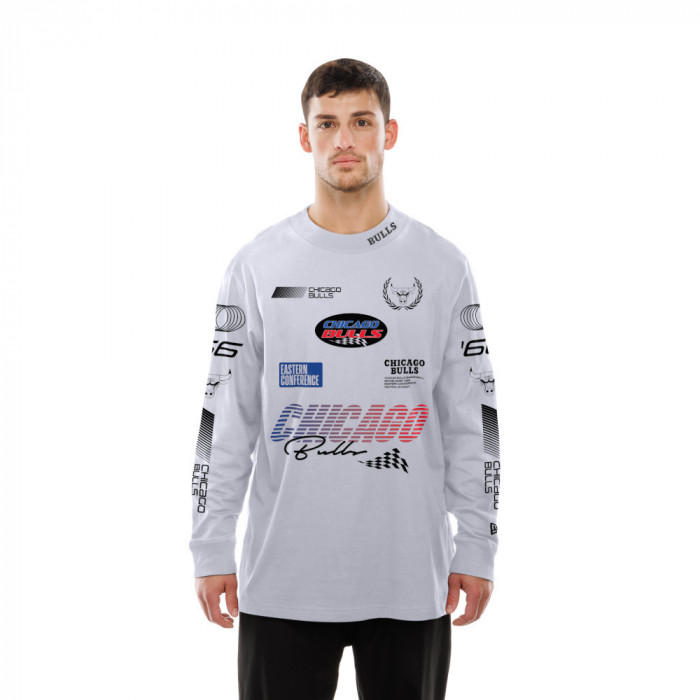 Polo Manga Larga NBA Chicago Bulls Modern Speed Blanco