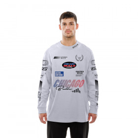 Polo Manga Larga NBA Chicago Bulls Modern Speed Blanco