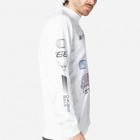 Polo Manga Larga NBA Chicago Bulls Modern Speed Blanco