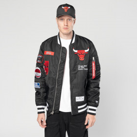 Casaca NBA Chicago Bulls Alpha Industries Negro