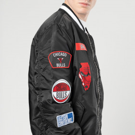 Casaca NBA Chicago Bulls Alpha Industries Negro