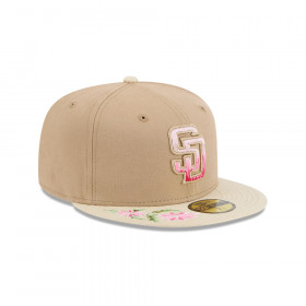 Gorra 59Fifty MLB San Diego Padres Hand Stitched Floral Beige