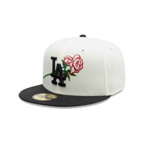 Gorra 59Fifty MLB Los Angeles Dodgers Pink Rose Blanco