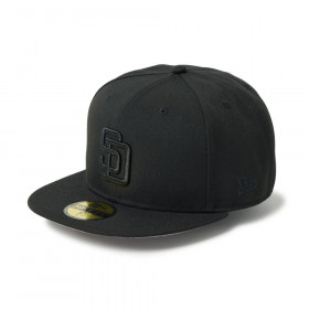 Gorra 59Fifty MLB San Diego Padres Tonal Logo Negro