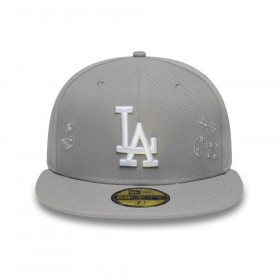 Gorra 59Fifty MLB Los Angeles Dodgers Paisley Embroidery Gris