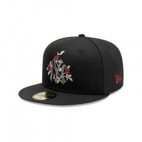Gorra 59Fifty MLB New York Yankees Gothic Flowers Negro