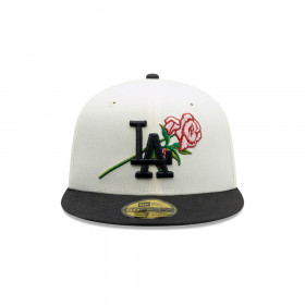Gorra 59Fifty MLB Los Angeles Dodgers Pink Rose Blanco
